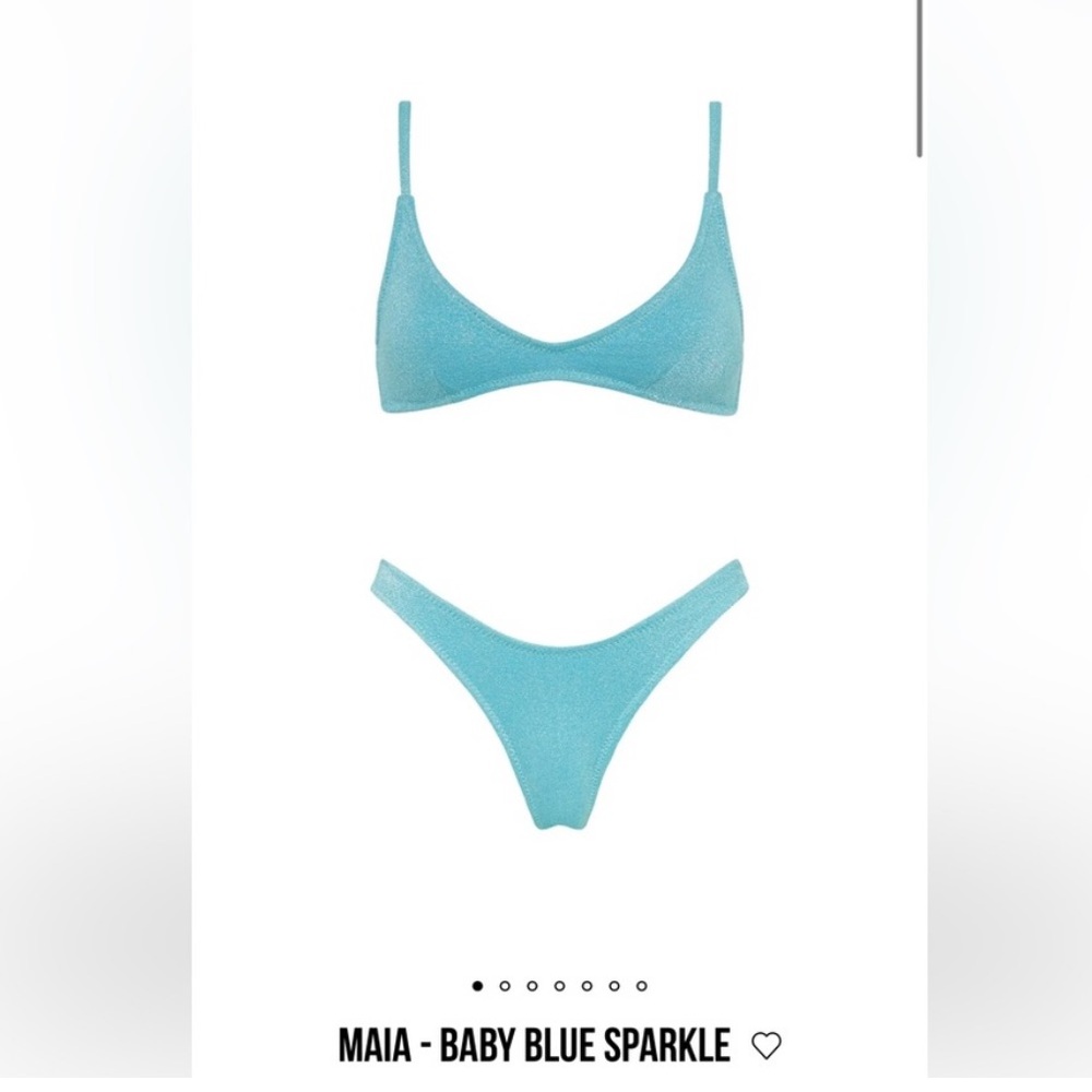 Trangl Maia Baby Blue Sparkle Bikini Set